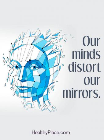 Cita de los trastornos alimentarios: nuestras mentes distorsionan nuestros espejos.