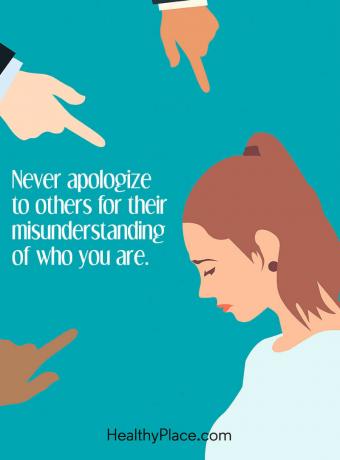 Cita sobre el estigma de la salud mental: nunca te disculpes con los demás por su malentendido de quién eres.