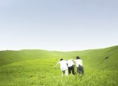 amigos en el campo