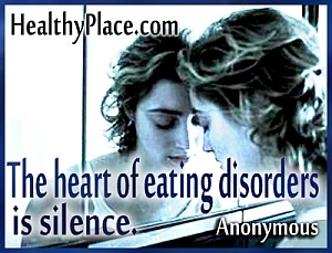 Cita perspicaz sobre los trastornos alimentarios: el corazón de los trastornos alimentarios es el silencio.