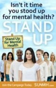 Obtenga sus botones de Stand Up for Mental Health para el sitio web, blog, perfil social