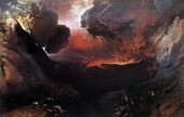 La pintura de John Martin, "El gran día de su ira", muestra la ira.